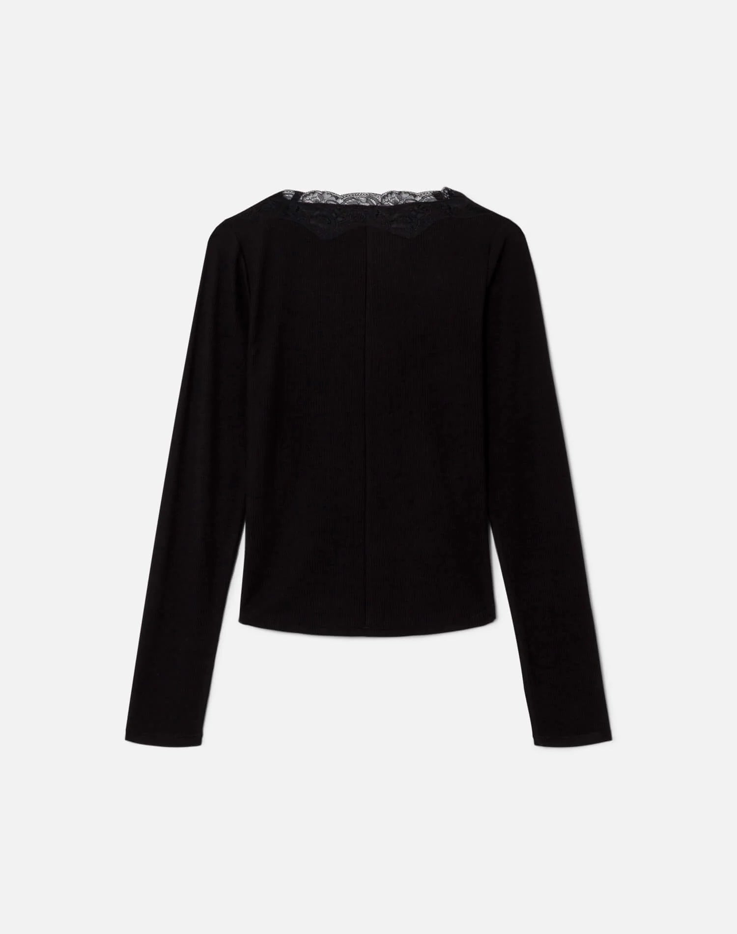 Lace V Neck Long Sleeve