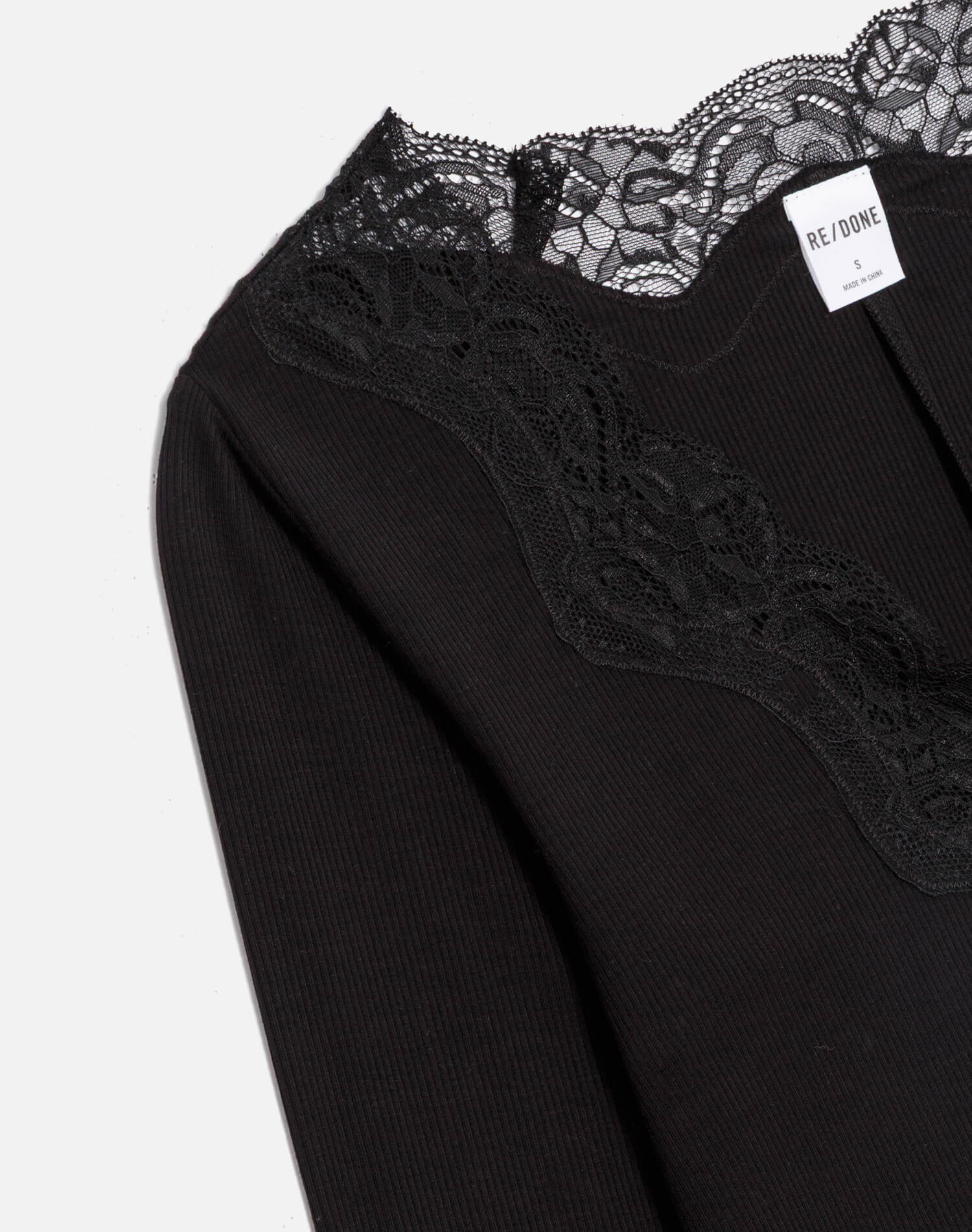 Lace V Neck Long Sleeve