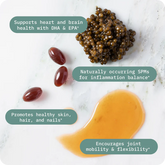 fish oil, Resolvin combines essential fatty acids with caviar extract, a completely natural, whole-food source of SPMs (specialized pro-resolving mediators—the powerful inflammation-fighting metabolites found in omega-3 fatty acids).